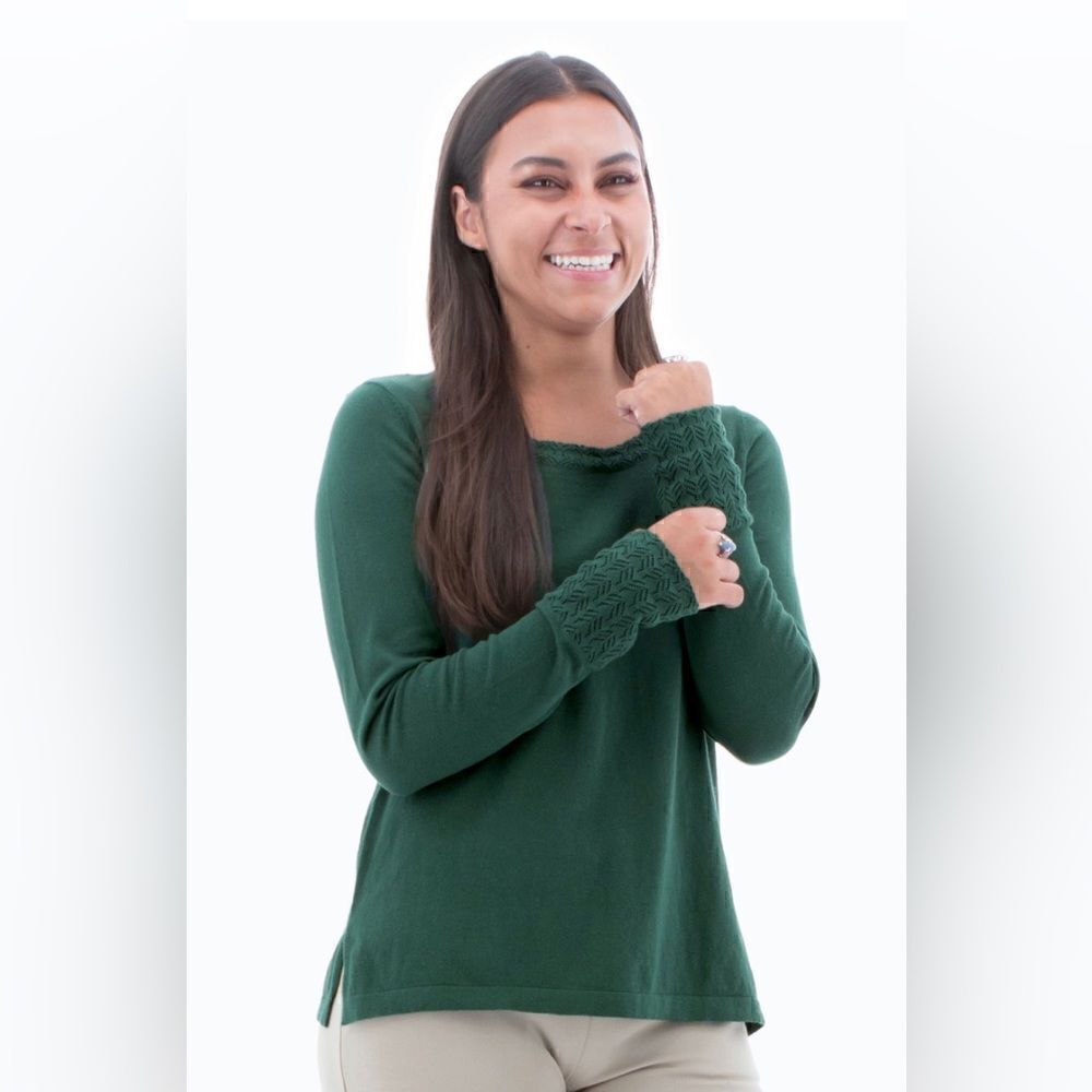 Adventura Clothing Celeana Sweater Emerald Green NWT Small